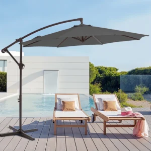 PeruPony Outdoor Hanging Offset Cantilever Umbrella for Patio